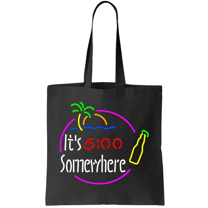 Its 5 Somewhere Funny Bar Partying Drinking Tote Bag