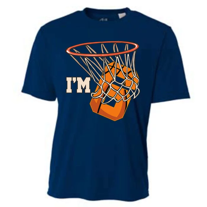 IM 6 Basketball Theme Birthday Party Celebration 6th Cooling Performance Crew T-Shirt