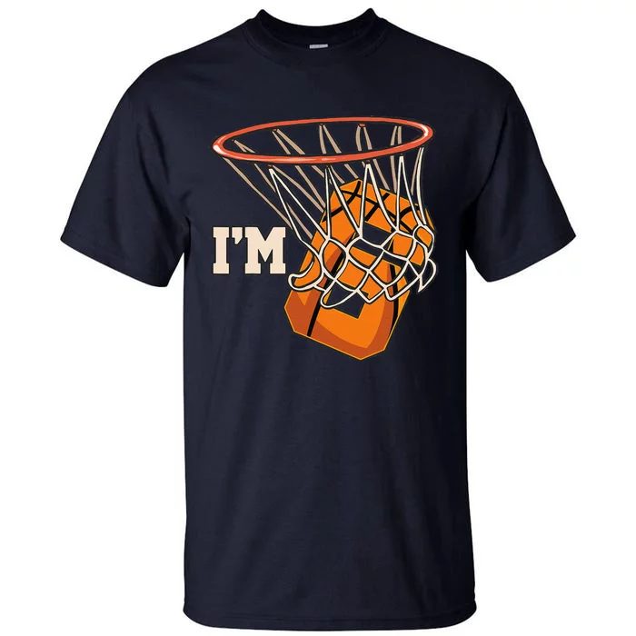 IM 6 Basketball Theme Birthday Party Celebration 6th Tall T-Shirt