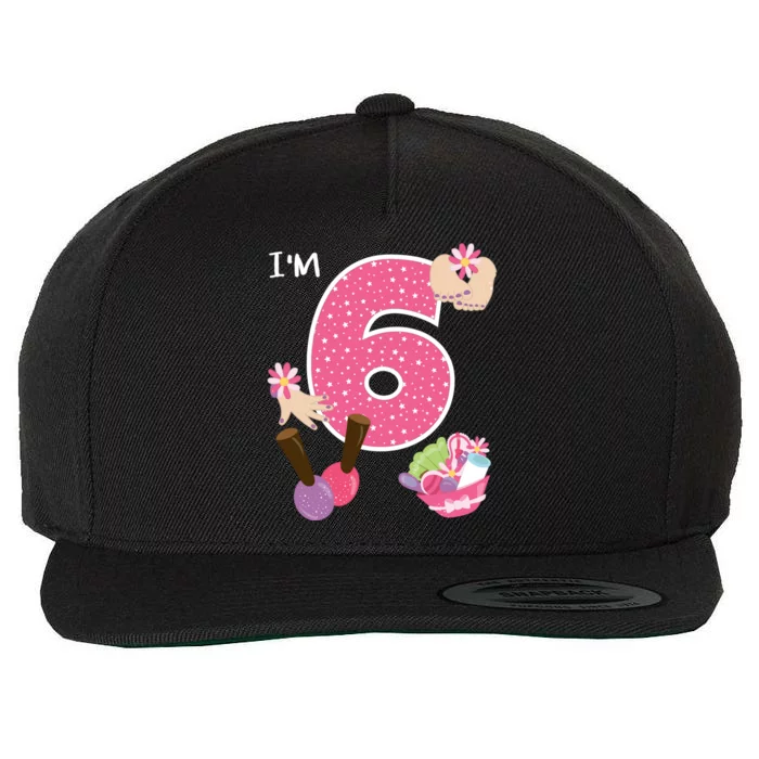 I'm 6 Spa Party Birthday Nail Polish Makeup Birthday Gift Wool Snapback Cap