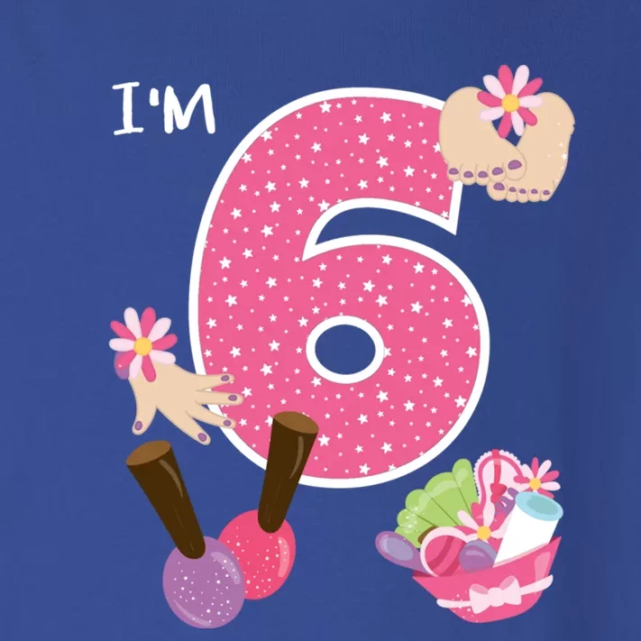 I'm 6 Spa Party Birthday Nail Polish Makeup Birthday Gift Toddler Long Sleeve Shirt