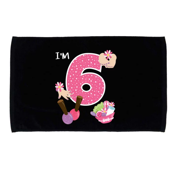 I'm 6 Spa Party Birthday Nail Polish Makeup Birthday Gift Microfiber Hand Towel