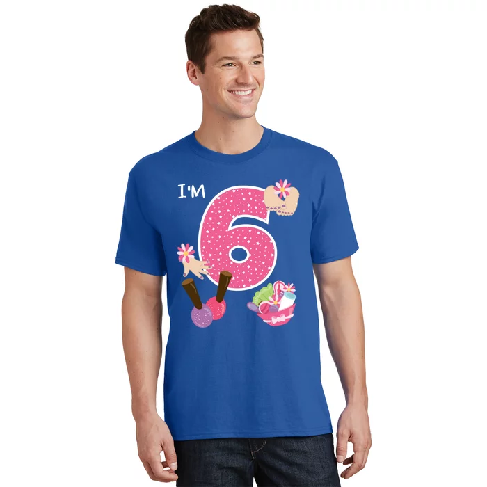 I'm 6 Spa Party Birthday Nail Polish Makeup Birthday Gift T-Shirt