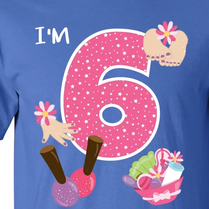 I'm 6 Spa Party Birthday Nail Polish Makeup Birthday Gift Tall T-Shirt