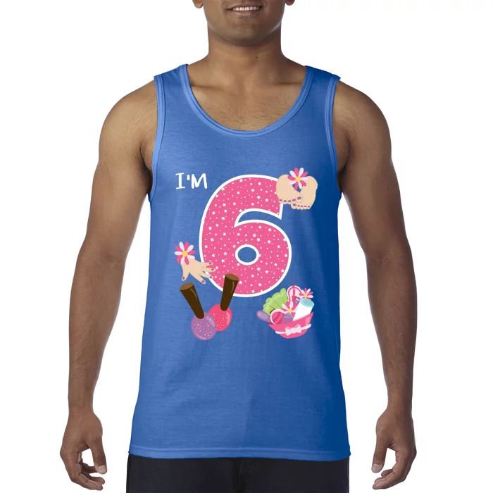 I'm 6 Spa Party Birthday Nail Polish Makeup Birthday Gift Tank Top