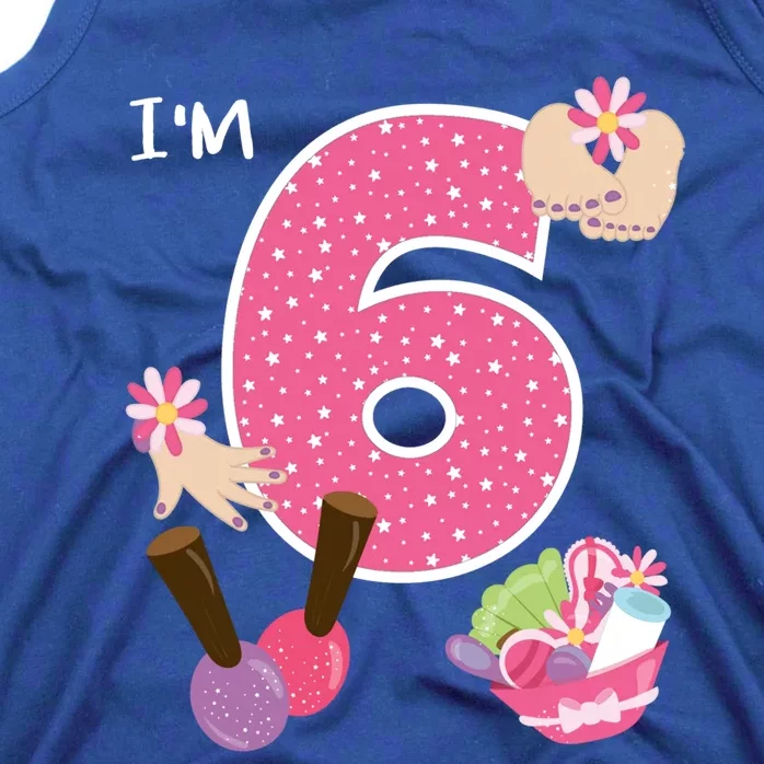 I'm 6 Spa Party Birthday Nail Polish Makeup Birthday Gift Tank Top