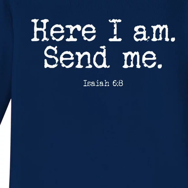 Isaiah 68 Send Me Missions Baby Long Sleeve Bodysuit