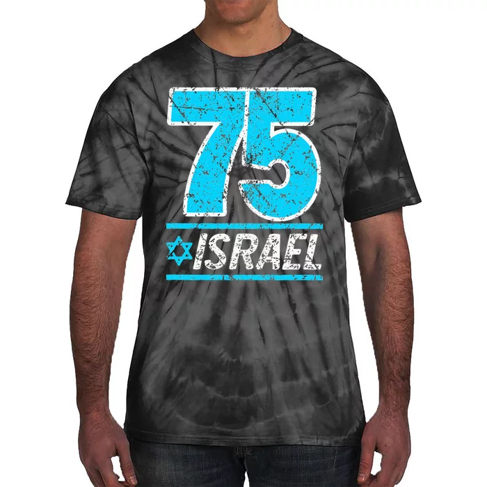 Israel's 75th Anniversary Independence Day Yom Ha'atzmaut Tie-Dye T-Shirt