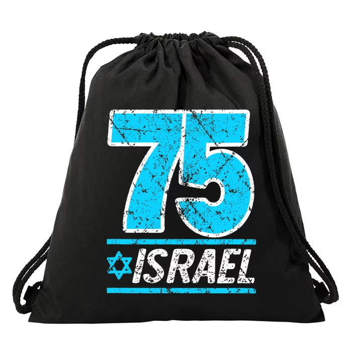 Israel's 75th Anniversary Independence Day Yom Ha'atzmaut Drawstring Bag