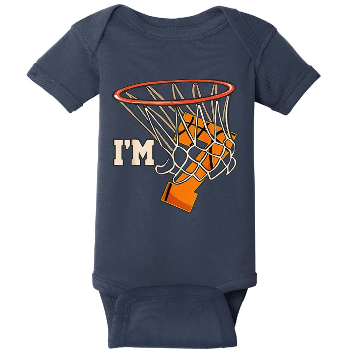 Im 7 Basketball Theme Birthday Party Celebration 7th Baby Bodysuit