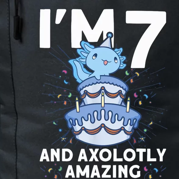 I'm 7 Bday Axolotl Party Cute 7th Birthday Axolotl Daily Commute Backpack