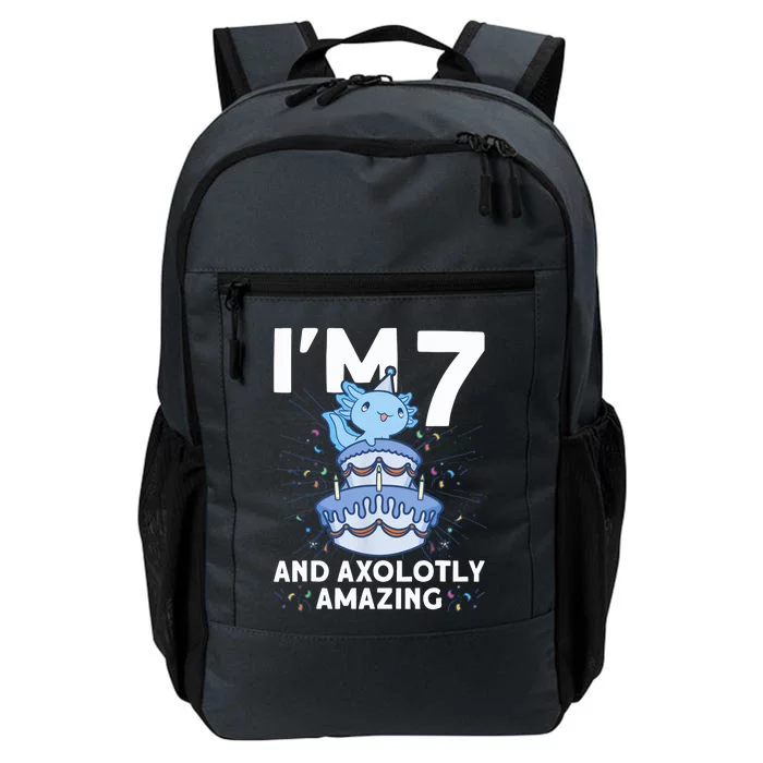 I'm 7 Bday Axolotl Party Cute 7th Birthday Axolotl Daily Commute Backpack