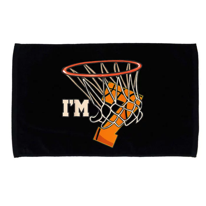 Im 7 Basketball Theme Birthday Party Celebration 7th Microfiber Hand Towel