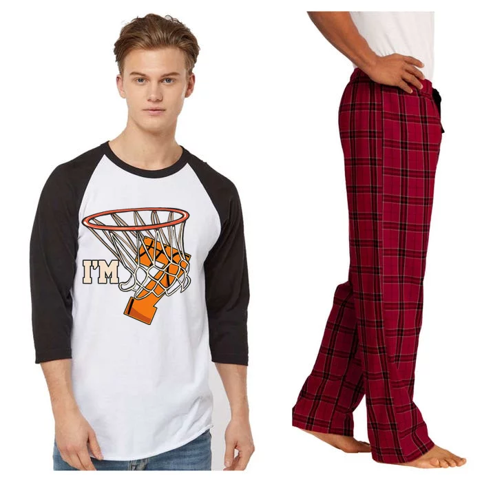 IM 7 Basketball Theme Birthday Party Celebration 7th Raglan Sleeve Pajama Set