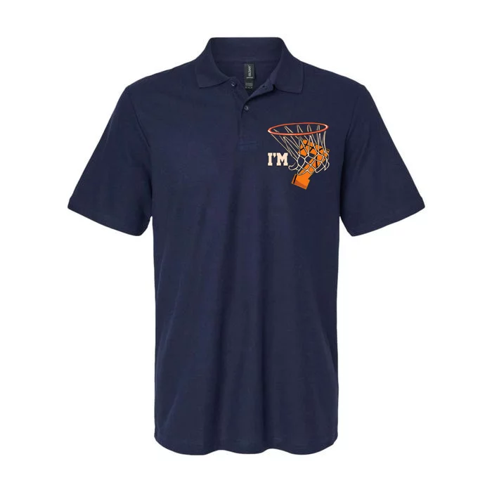 I'm 7 Basketball Theme Birthday Party Celebration 7th Softstyle Adult Sport Polo