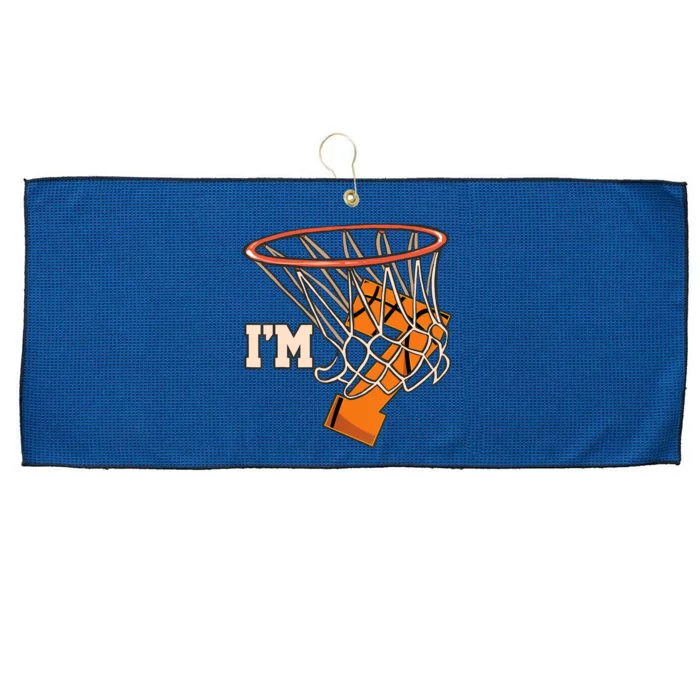 I'm 7 Basketball Theme Birthday Party Celebration 7th Large Microfiber Waffle Golf Towel