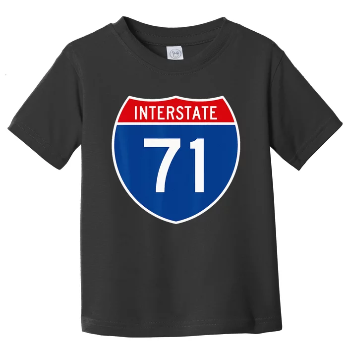 I 71 Interstate Highway Shield Sign A1 Funny Toddler T-Shirt