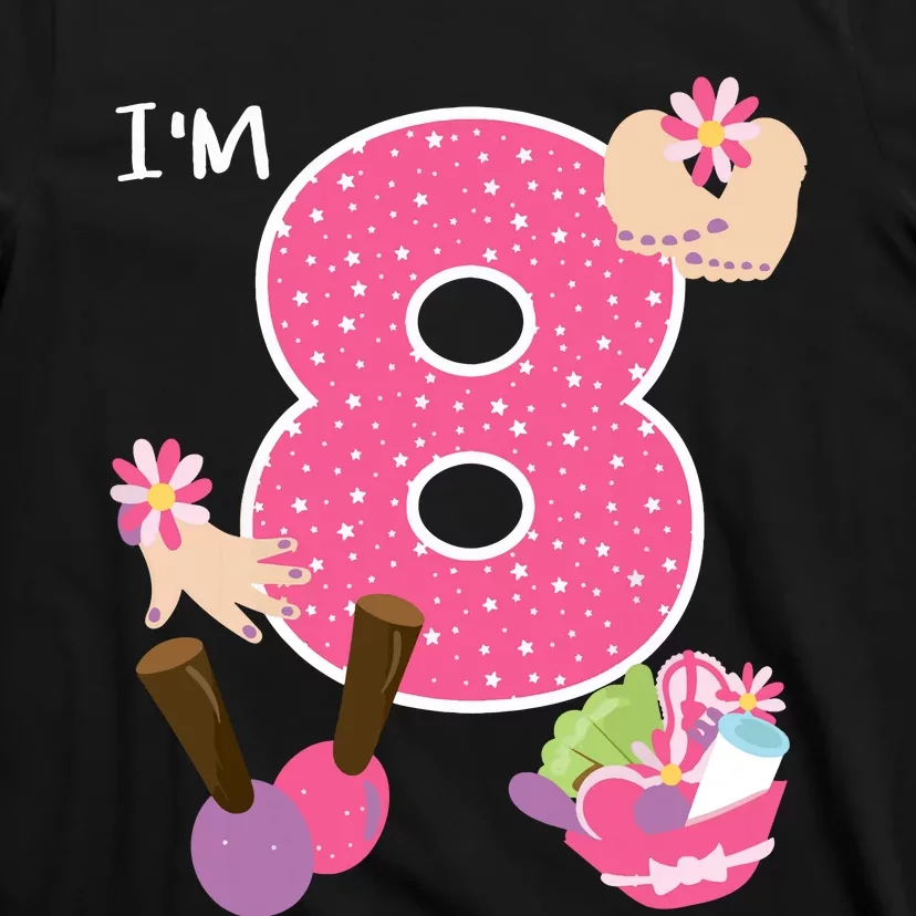 Im 8 Spa Party Birthday Girl Nail Polish Makeup Birthday T-Shirt