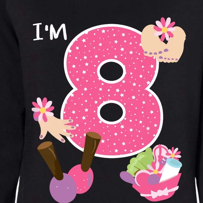 Im 8 Spa Party Birthday Girl Nail Polish Makeup Birthday Womens California Wash Sweatshirt