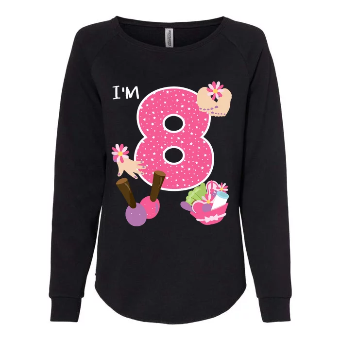 Im 8 Spa Party Birthday Girl Nail Polish Makeup Birthday Womens California Wash Sweatshirt