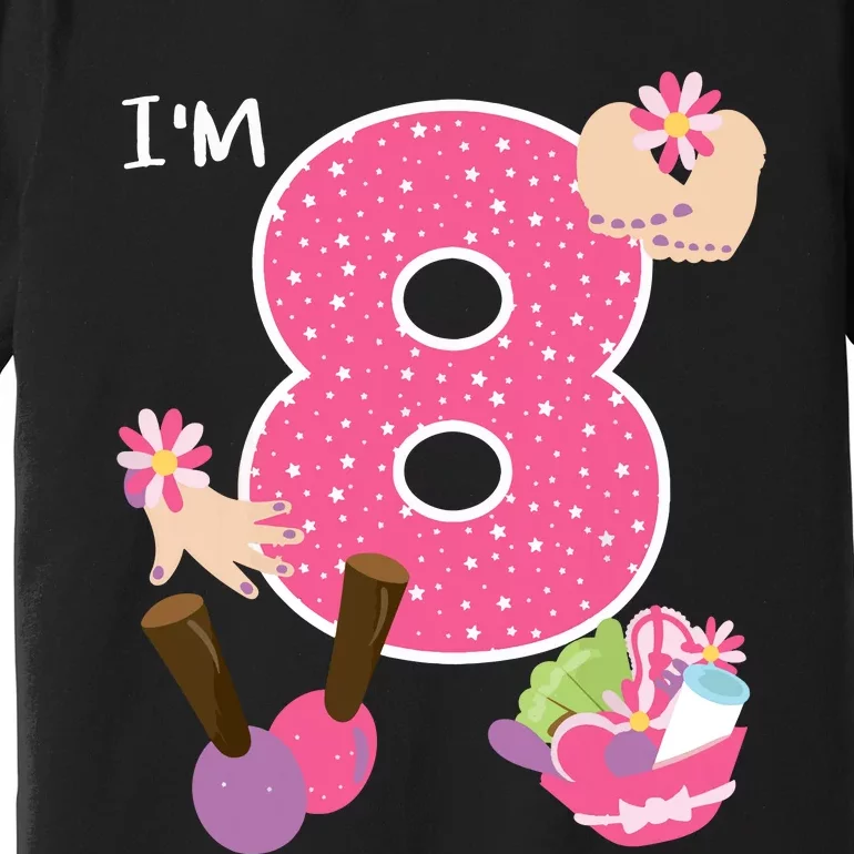 Im 8 Spa Party Birthday Girl Nail Polish Makeup Birthday Premium T-Shirt