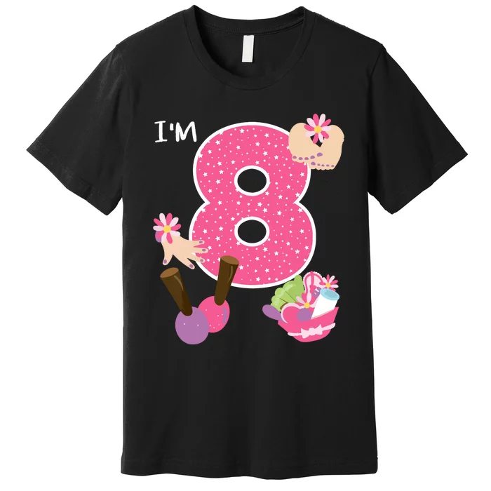 Im 8 Spa Party Birthday Girl Nail Polish Makeup Birthday Premium T-Shirt