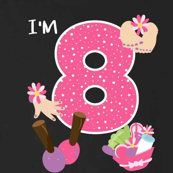 Im 8 Spa Party Birthday Girl Nail Polish Makeup Birthday Toddler Long Sleeve Shirt