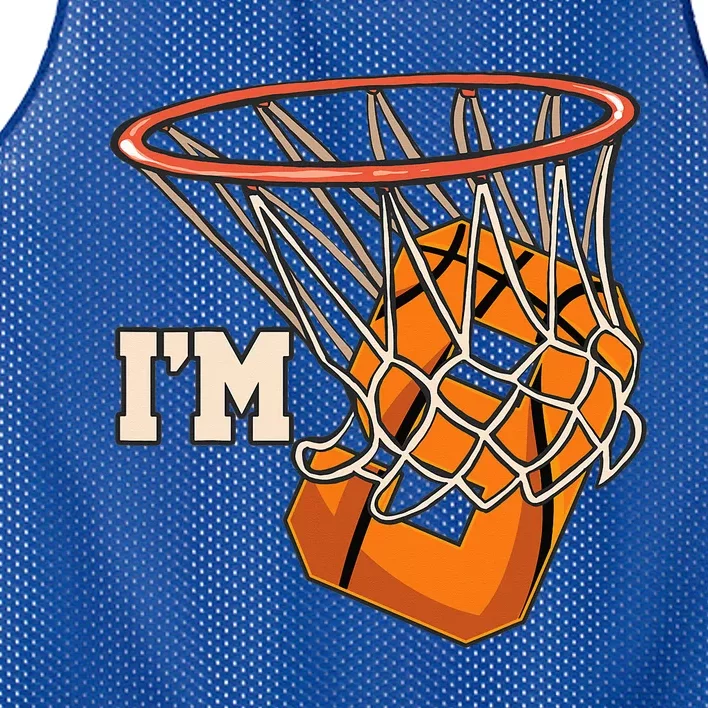 I'm 9 Basketball Theme Birthday Party Celebration 9th Mesh Reversible Basketball Jersey Tank