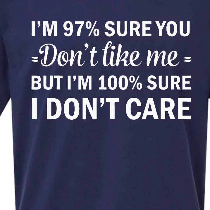 Im 97 Sure You Dont Like Me Im 100 Sure I Dont Care Sueded Cloud Jersey T-Shirt