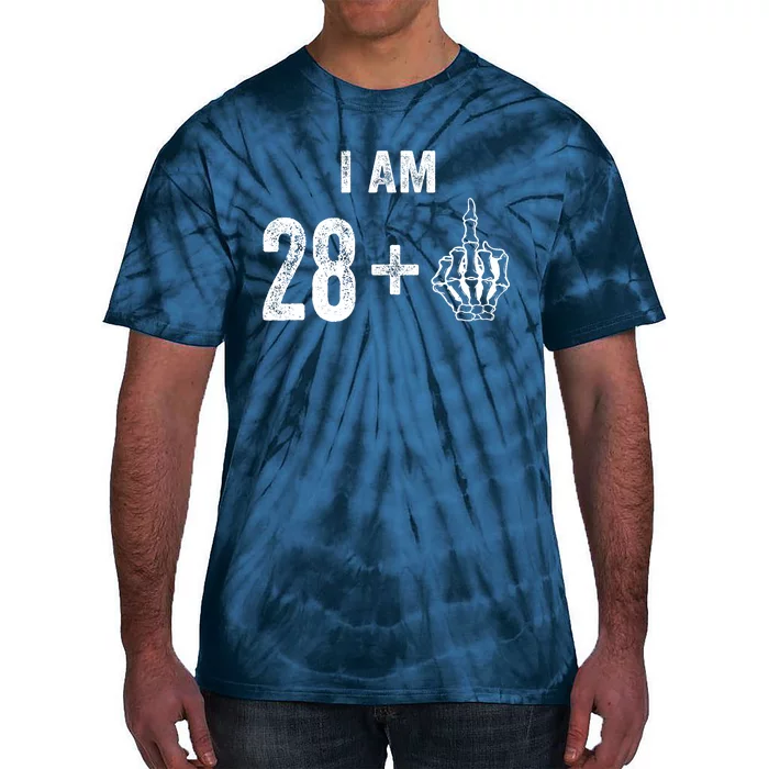 I Am 28 Plus 1 Middle Finger For A 29th Birthday For Tie-Dye T-Shirt