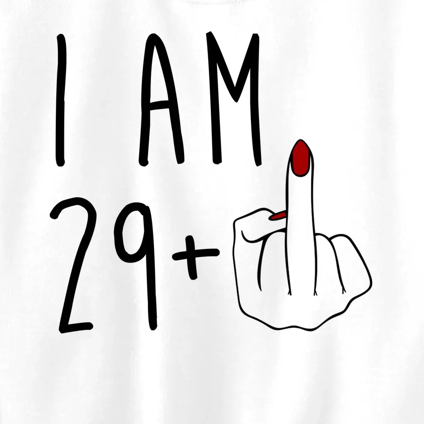 I Am 29 Plus Middle Finger Funny 30th Birthday Kids Sweatshirt