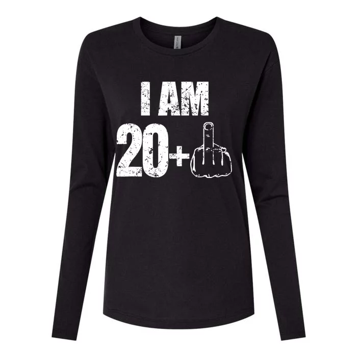 I am 20 plus 1 funny 21st birthday saying Womens Cotton Relaxed Long Sleeve T-Shirt