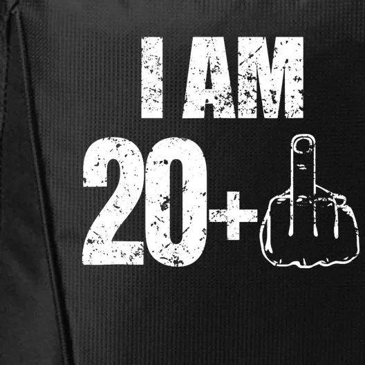 I am 20 plus 1 funny 21st birthday saying City Backpack