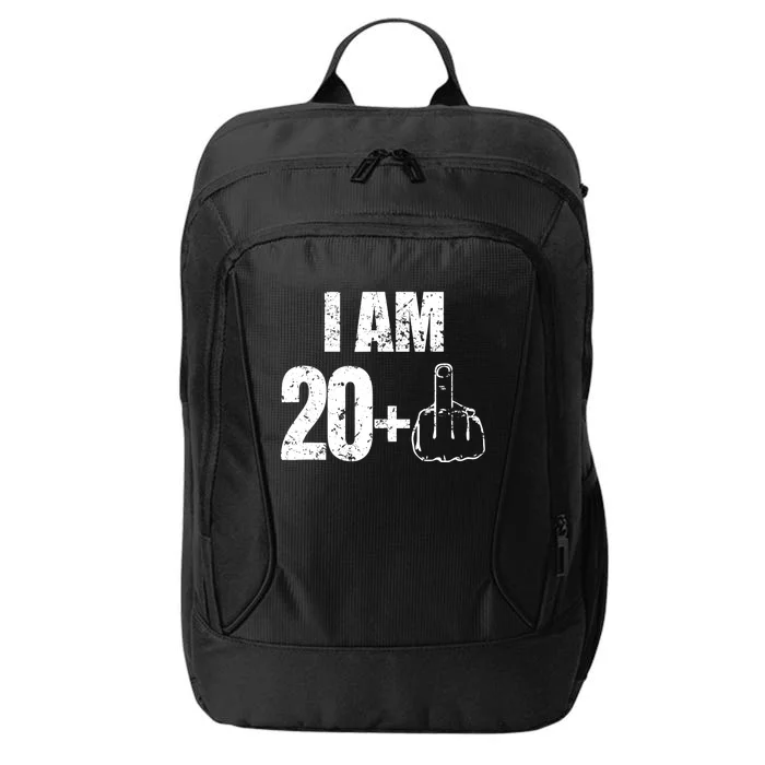 I am 20 plus 1 funny 21st birthday saying City Backpack