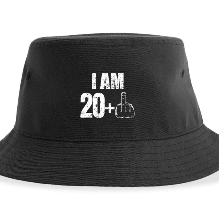 I am 20 plus 1 funny 21st birthday saying Sustainable Bucket Hat