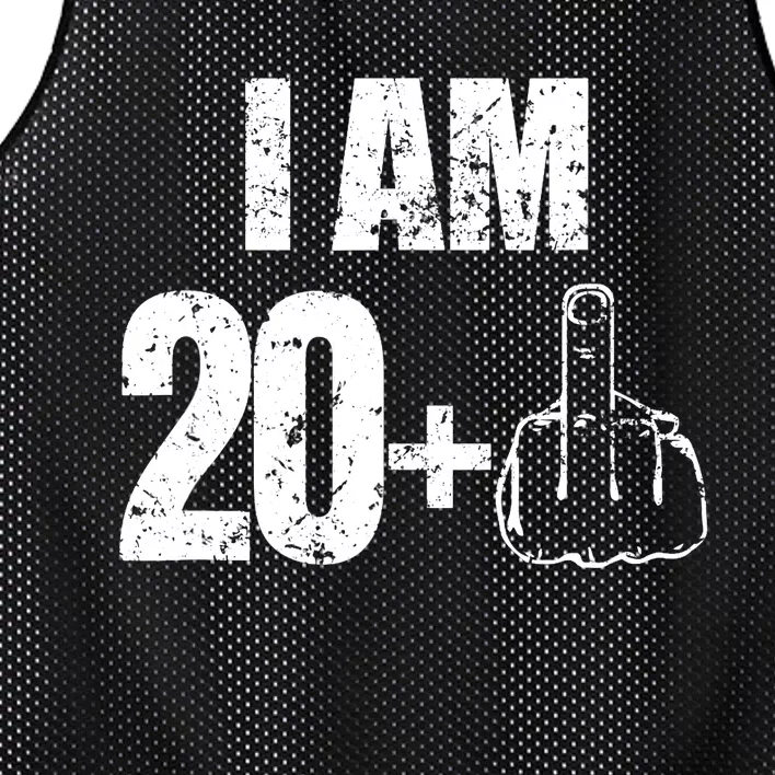 I am 20 plus 1 funny 21st birthday saying Mesh Reversible Basketball Jersey Tank