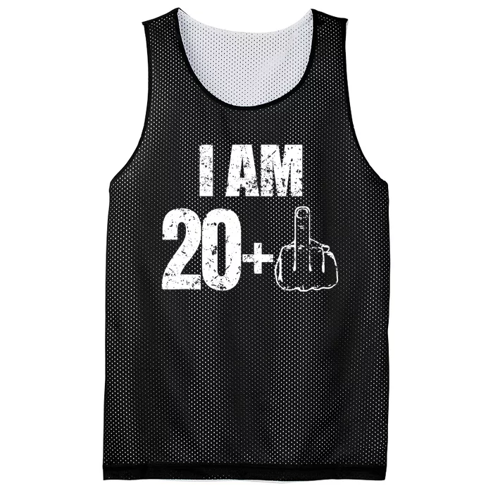 I am 20 plus 1 funny 21st birthday saying Mesh Reversible Basketball Jersey Tank