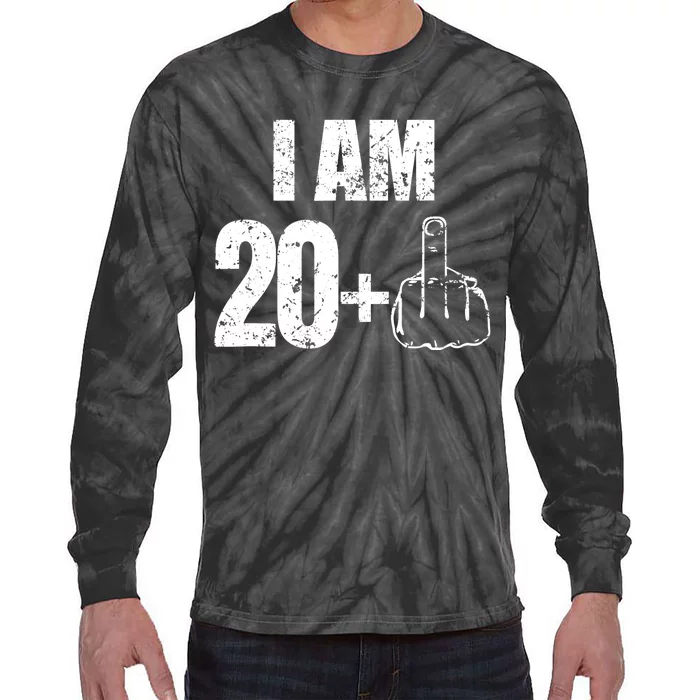 I am 20 plus 1 funny 21st birthday saying Tie-Dye Long Sleeve Shirt