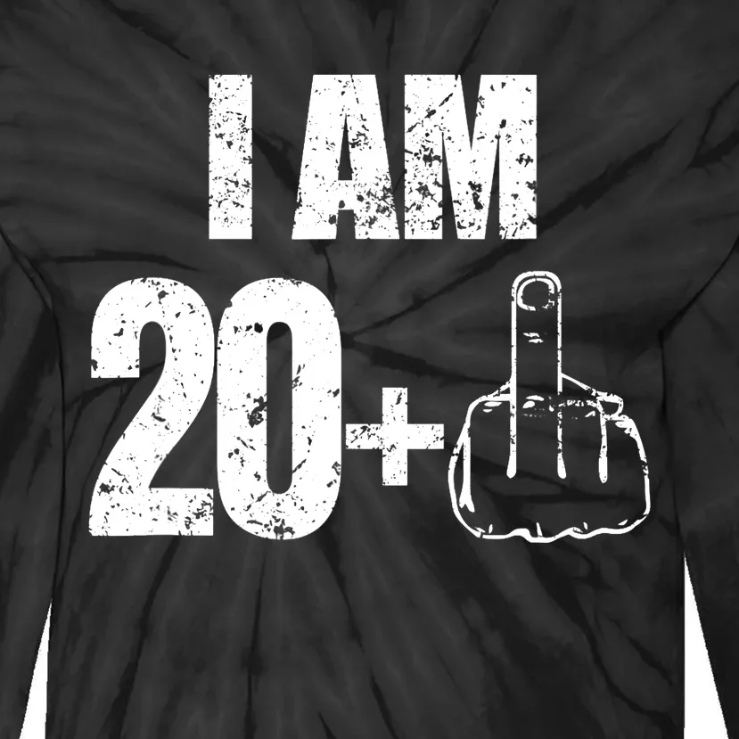 I am 20 plus 1 funny 21st birthday saying Tie-Dye Long Sleeve Shirt