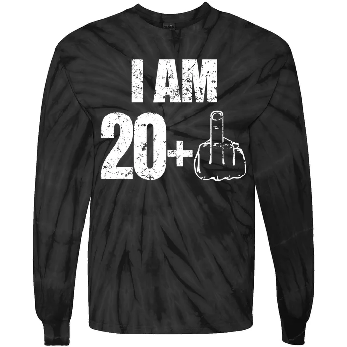 I am 20 plus 1 funny 21st birthday saying Tie-Dye Long Sleeve Shirt