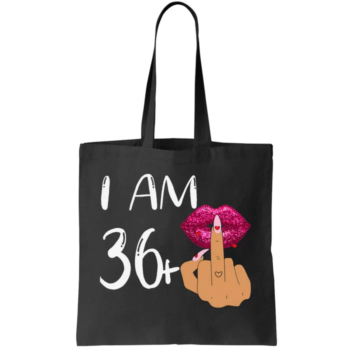 I Am 36 Plus 1 Middle Finger For A 37th Birthday For Women Tote Bag