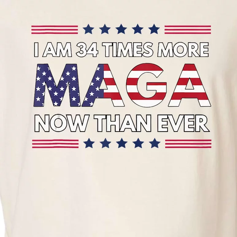 I Am 34 Times More Maga Now Than Ever Trump Supporters Garment-Dyed Women's Muscle Tee