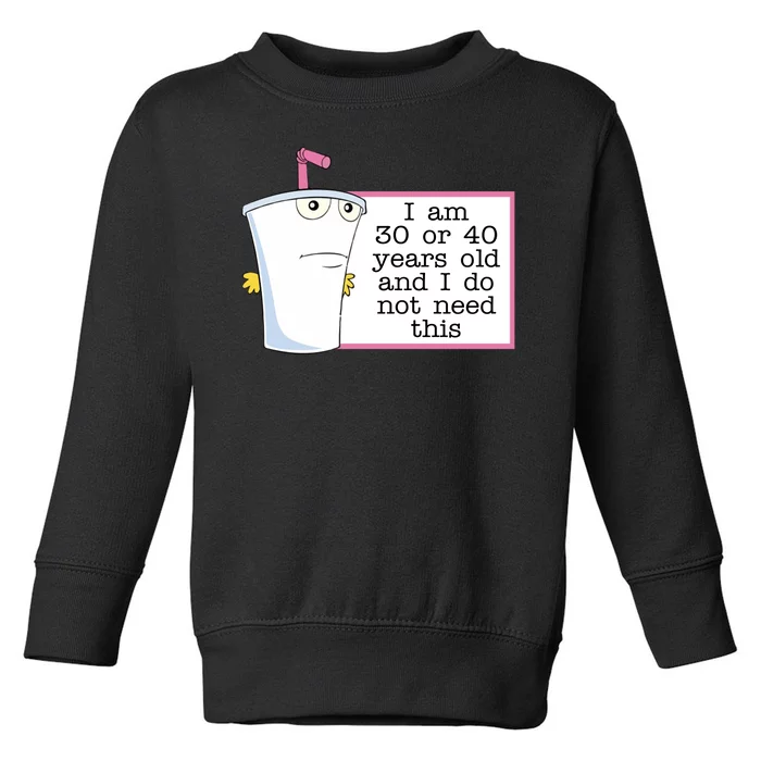 I Am 30 Or 40 Years Old And I Do Not Need This Humor Toddler Sweatshirt