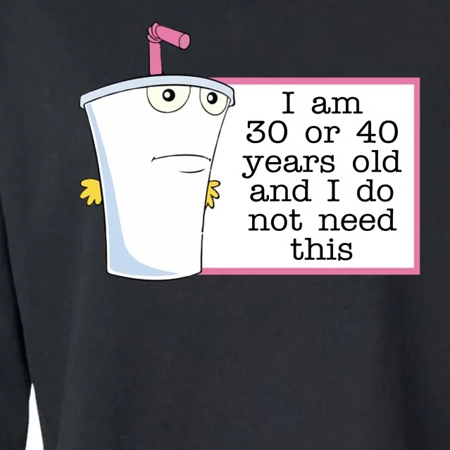 I Am 30 Or 40 Years Old And I Do Not Need This Humor Cropped Pullover Crew