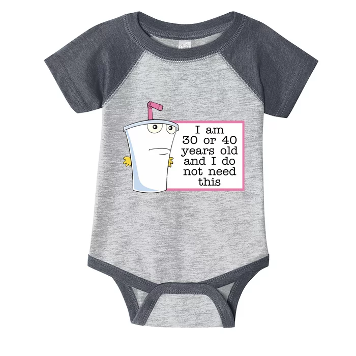 I Am 30 Or 40 Years Old And I Do Not Need This Humor Infant Baby Jersey Bodysuit