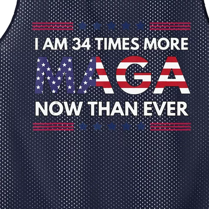 I Am 34 Times More Maga Now Than Ever Trump Supporters Mesh Reversible Basketball Jersey Tank