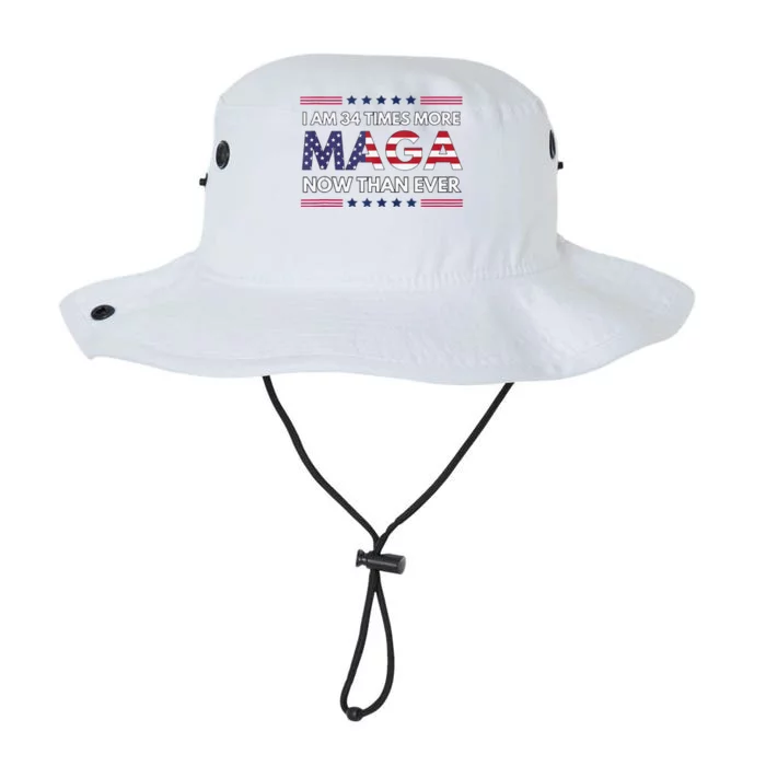 I Am 34 Times More Maga Now Than Ever Trump Supporters Legacy Cool Fit Booney Bucket Hat