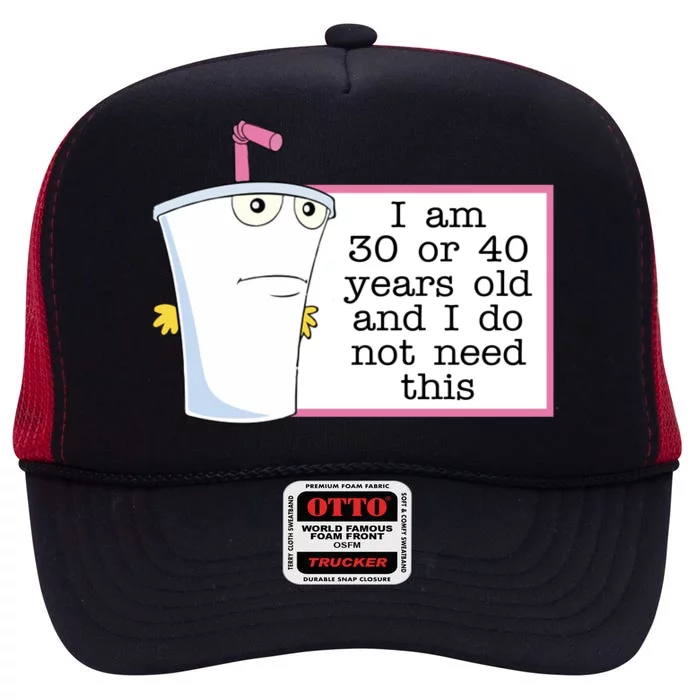 I Am 30 Or 40 Years Old And I Do Not Need This Funny High Crown Mesh Trucker Hat