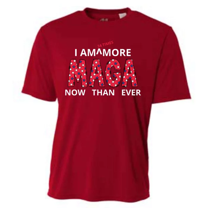 I Am 34 Times More Maga Now Than Ever Apparel Cooling Performance Crew T-Shirt