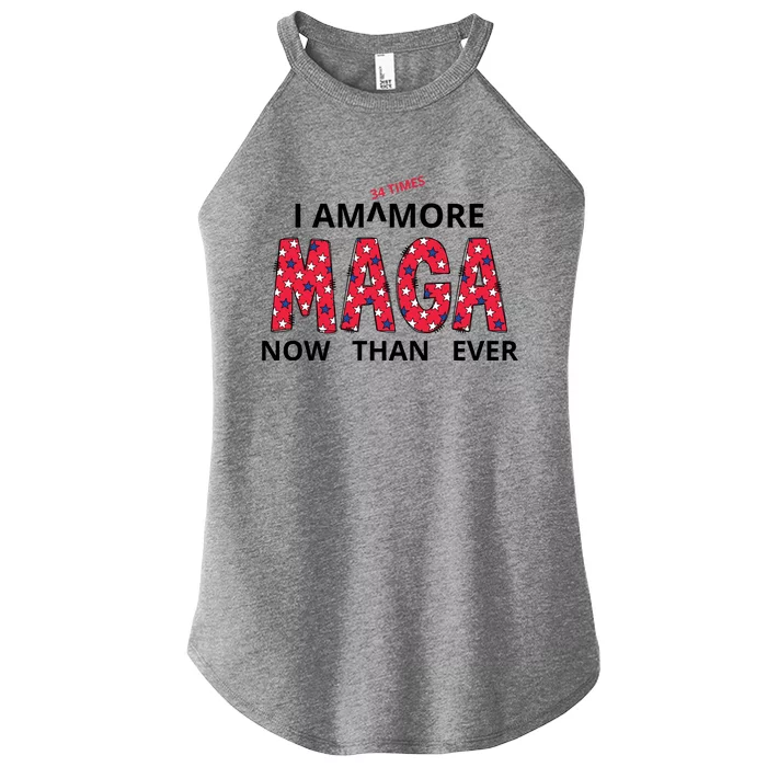 I Am 34 Times More Maga Now Than Ever Apparel Women’s Perfect Tri Rocker Tank